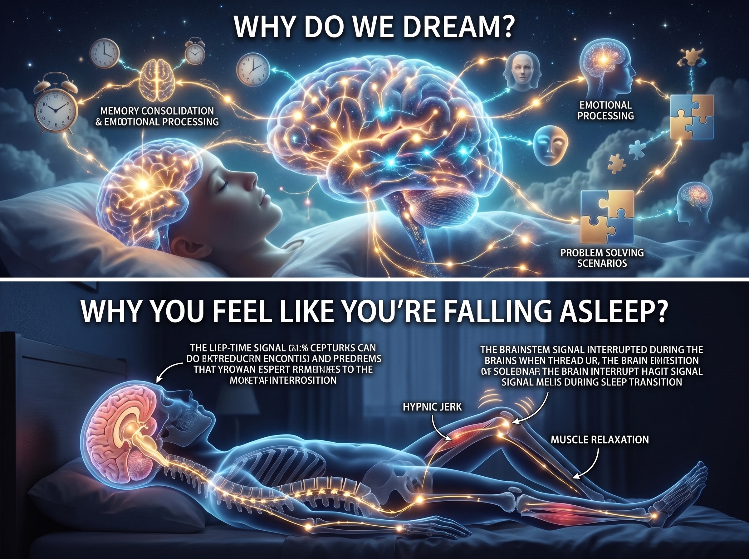 Why Do We Dream? And Why Does It Feel Like You're Falling as You Fall Asleep?